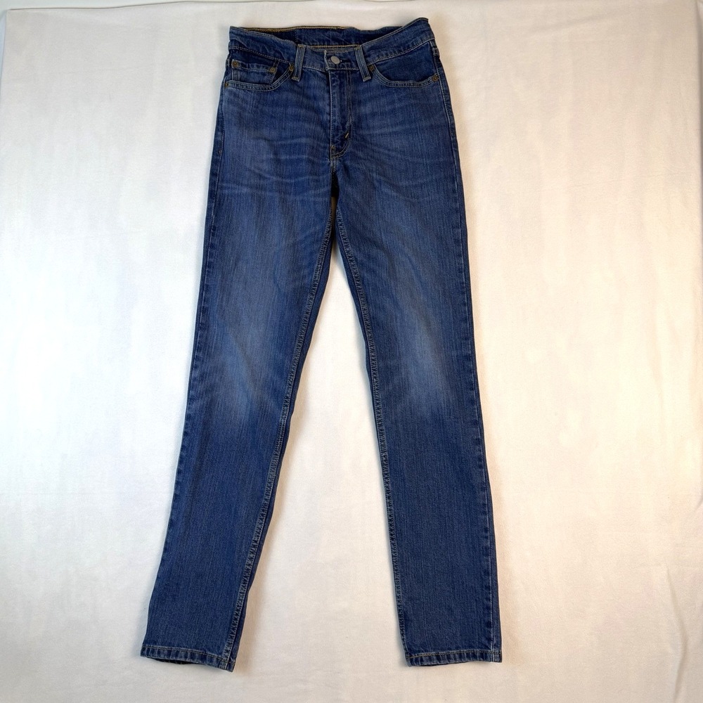 Levis 511 Jeans Mens 29x34 Slim Fit Dark Wash Faded Excellent